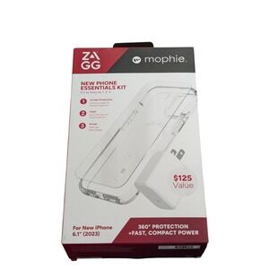 R4-OB Zagg mophie Essentials Kit Crystal Palace Case + 30W Charger iPhone 15